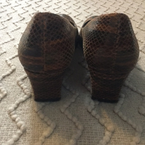Stuart Weitzman Snakeskin Wedges - Picture 3 of 9